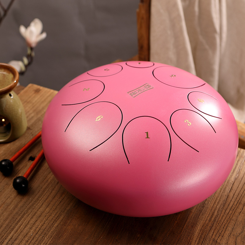 Trống hồng trống chính hãng trống 10 inch 12 inch trống không lo lắng quên trống lo lắng trẻ em người lớn mới bắt đầu nhập màu trống rỗng nhạc cụ - Nhạc cụ dân tộc tấu sáo