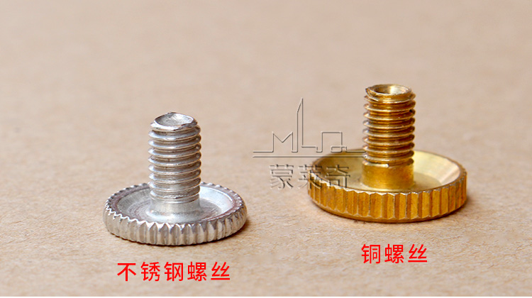 Cửa xoay và cửa sổ ốc vít giằng ốc vít Đầu đồng nguyên chất Phụ kiện bản lề hai liên kết ốc vít bằng đồng vít cấy gỗ