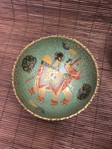 Nepalese copper painted fruit plate Buddhist temple supplies offering plate 11 5cm multiple colors to choose from