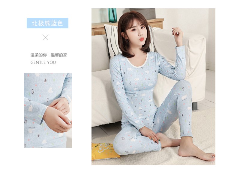 Quần lót nữ nhiệt cộng với nhung đầy đủ quần áo mùa thu quần dài mặc một bộ body định hình học sinh gợi cảm hai mảnh mùa đông quần áo giữ nhiệt đẹp