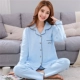 Đồ ngủ nữ mùa xuân và mùa thu cotton dài tay cộng với tháng béo lớn tháng dễ thương áo len nữ áo len cotton phục vụ nhà đồ ngủ pijama