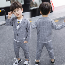 Boys suit 2021 spring baby three-piece spring and autumn clothes foreign style childrens spring clothes male handsome childrens suit tide