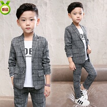 Boys suits Western-style childrens small suits autumn casual middle-aged childrens two-piece childrens clothing handsome dress trend