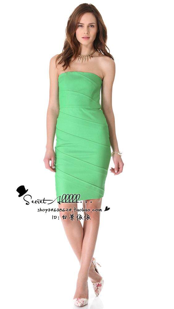 (55% Off Special Clearance) Green Tube Top Skirt