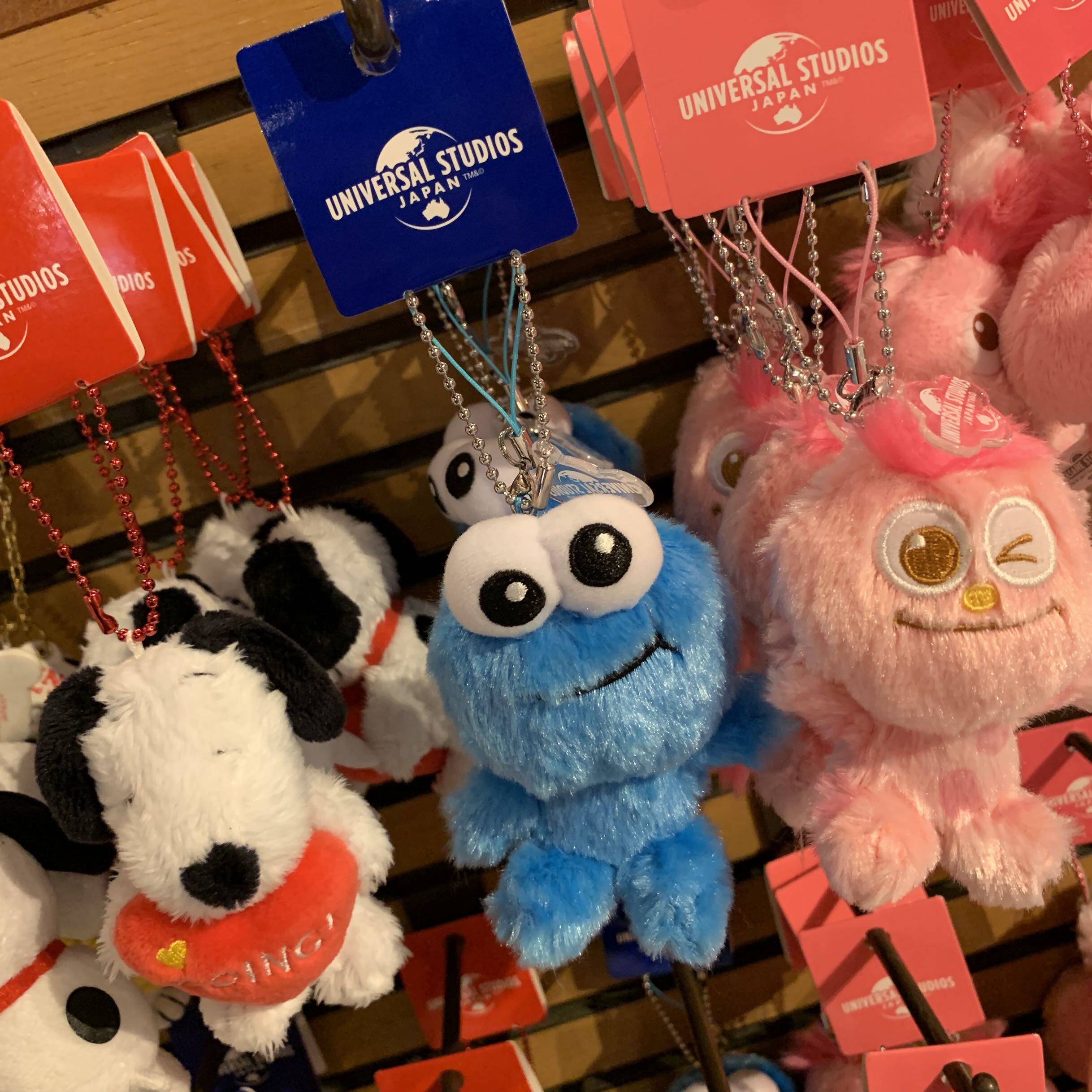 Japan USJ Universal Studios Snoby Sesame Street Moppy Abbey Plastic Card Pendant Bag Hang