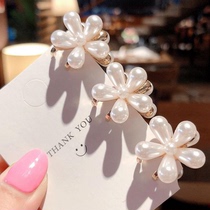 French vintage pearl daisy flower small grab clip Korean ins wind sweet hair clip Mini hair grab hair jewelry