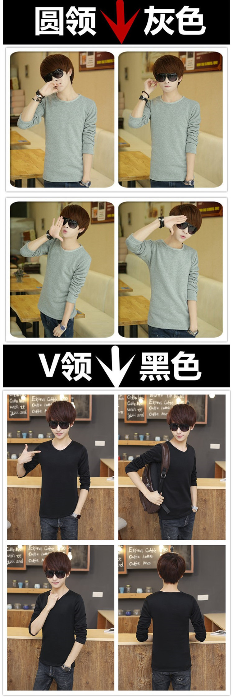 Áo len nam mùa thu và mùa đông phiên bản nam Hàn Quốc của áo len rộng làm dày áo len cashmere cỡ lớn cho nam quần áo nam