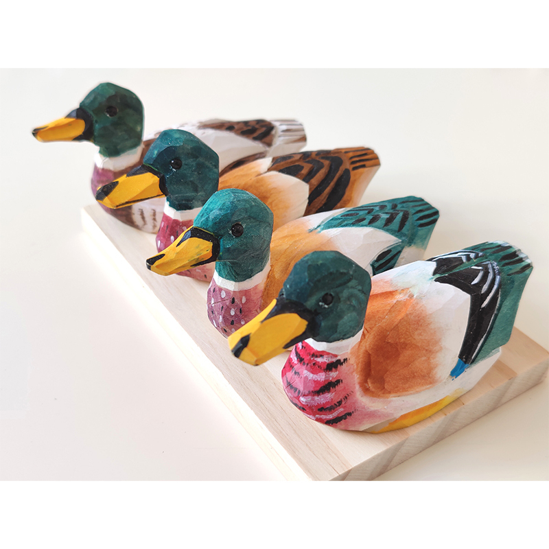 Solid Wood Hand-Carved Duck Bedroom Bedside Decoration Desktop Creative Ornament Mandarin Duck Peach Blossom Array Photo Props Solid Wood Hand-Carved Duck Bedroom Bedside Decoration Desktop Creative Ornament Mandarin Duck Peach Blossom Array Photo Props