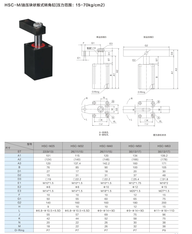 xilanh thủy lực 2 chiều HSL CHS dụng cụ cố định xoay thủy lực và xi lanh góc ép HSC25/40/50/63SR90 độ HNS xilanh thủy lực 80 cấu tạo xy lanh thủy lực