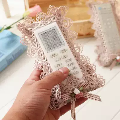 2019 new European-style remote control cover large, medium and small fabric lace TV air conditioning remote control dust cover