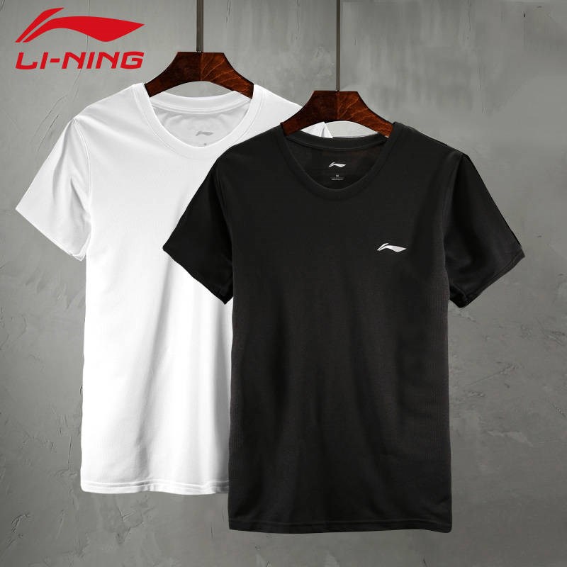 2021 Li Ning men dry short-sleeved t-shirt summer new running series breathable crew neck sweatshirt ATSL053