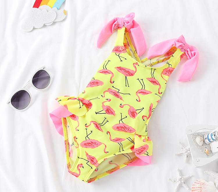 Đồ bơi trẻ em dễ thương bé gái bé flamingo bé gái áo tắm một mảnh áo tắm trẻ em bikini - Bộ đồ bơi của Kid bộ đồ bơi cho bé gái