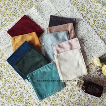 Retro velvet coaster European light luxury tea coaster coffee cup insulated square mat ins desktop background decorative mat