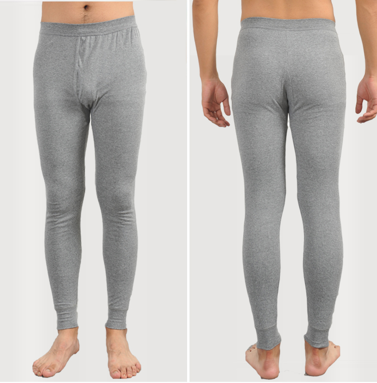 Quần nam mùa thu cotton đơn mảnh trung niên và già cạp cao cộng với phân bón để tăng độ lỏng của quần len cotton quân dài nam
