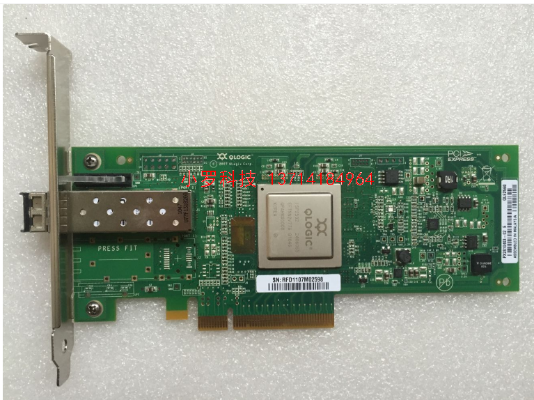 Original loaded Qlogic QLE2560 8Gb PCIe single channel HBA fabric with module