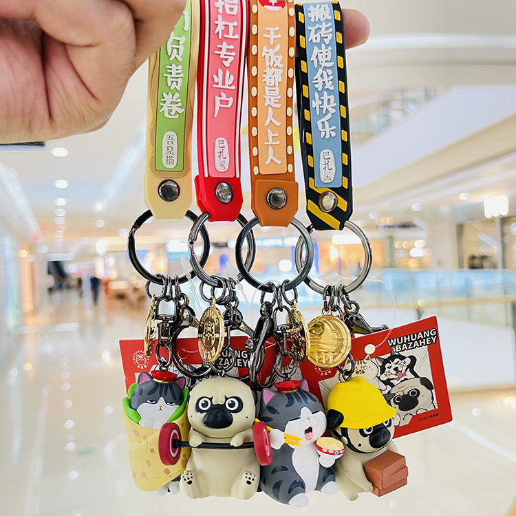 Authentic Wuhuangwansui Bazhahei Keychain Cat and Dog Plush Pendant Gift for Men and Women Couple Ornament for Gifting Authentic Wuhuangwansui Bazhahei Keychain Cat and Dog Plush Pendant Gift for Men and Women Couple Ornament for Gifting