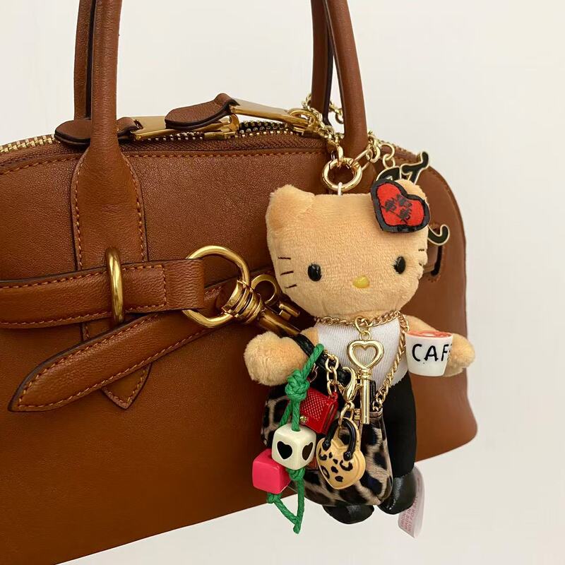 Hello Kitty Bottle-Shaped Cute Pendant, Vintage Bag Charm, Kitty Cat Christmas Keychain Ornament