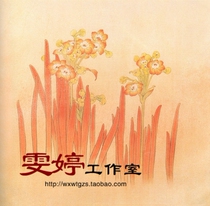 Meticulous painting White drawing draft flower and bird painting Chinese painting painting character customization