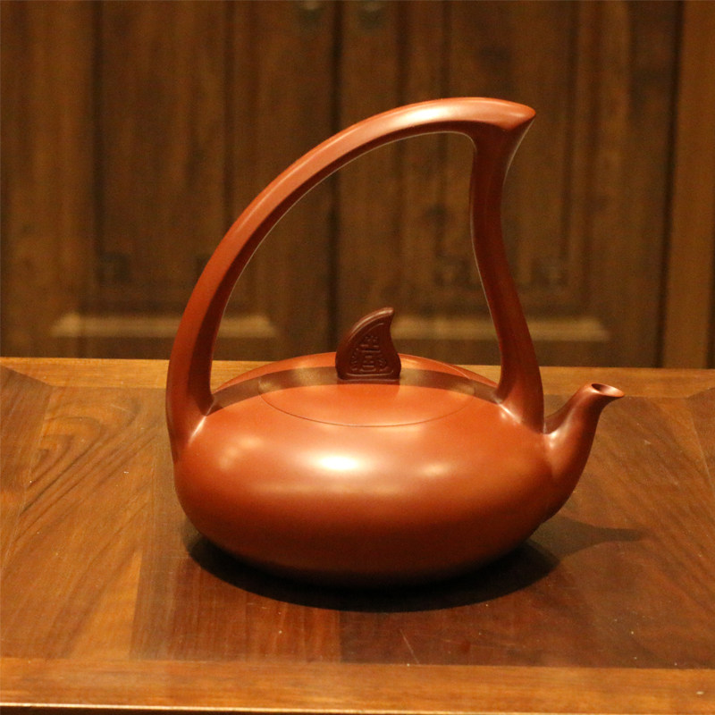 中国茶具 ポット 燕城茶壶 朱泥手拉茶壶 潮州朱泥手工茶具老安顺燕城茶壶中式复古水平壶纯手工制作-Taobao-Tmall