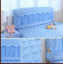 Love fabric solid color cotton clip protective cover soft bag dustproof Hood lace princess wind bed by solid wood bed bed headgear