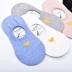 Vớ nữ vớ vô hình vớ vàng tình yêu vớ cotton Nhật Bản Silicone silicone chống trượt chống trượt nông thấp mùa xuân và mùa hè - Vớ bông