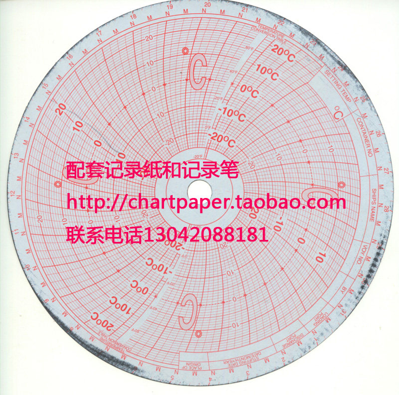 PARTLOW temperature logger photocopy paper pressure sensitive paper instrument circular drawing disc paper PSD217C