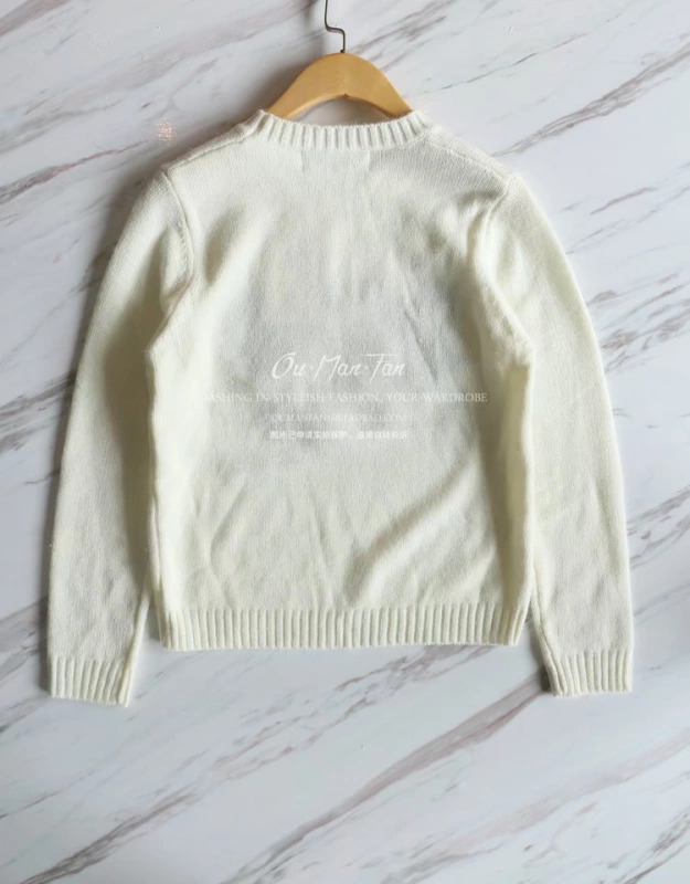 18 mùa thu và mùa đông mới của phụ nữ tình yêu tốt đẹp cây intarsia thêu nặng len nhẹ áo len của phụ nữ áo len - Áo / áo thun áo form rộng