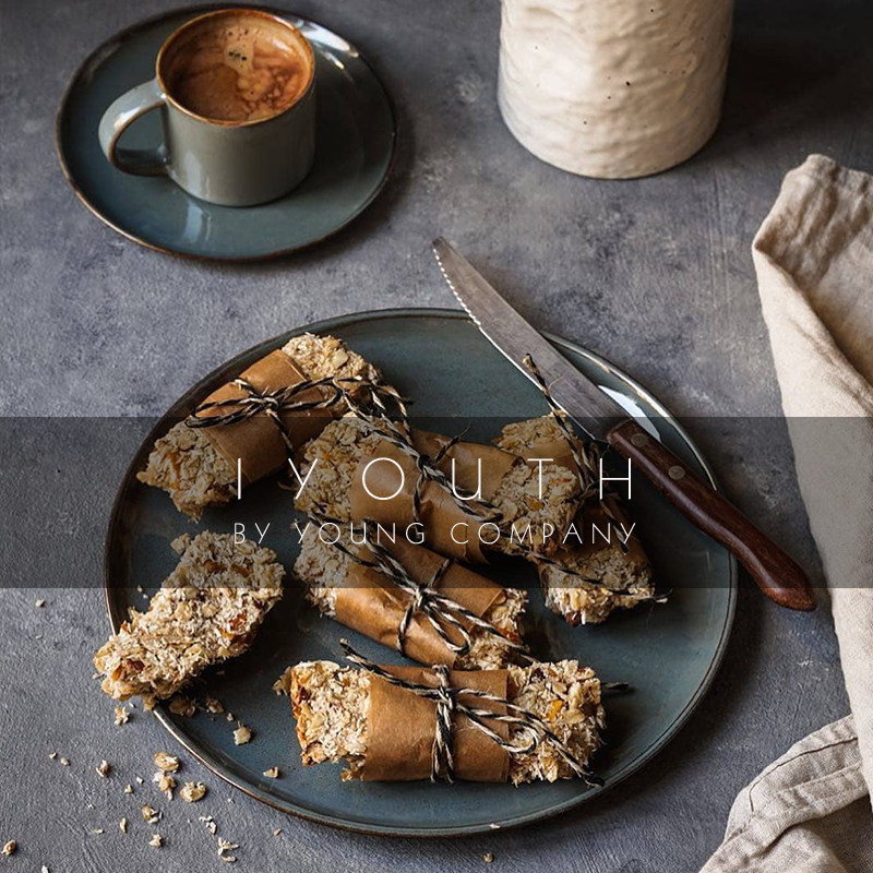 IYOUTH Belgium imported SERAX gradient ceramic coffee cup Large round flat plate soup plate Western food plate dishwasher