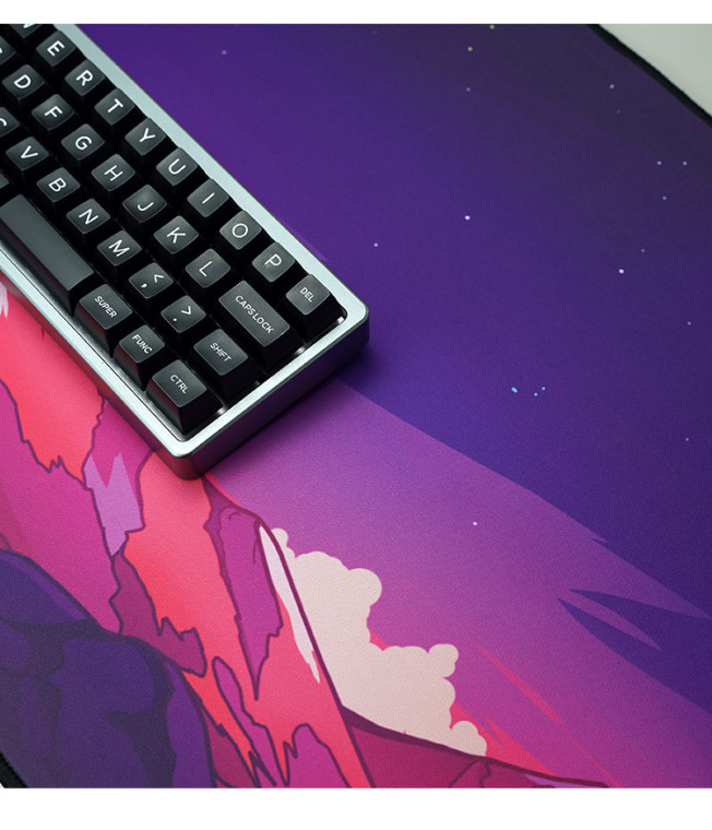 Purple Mountain Large Mousepad, Desk Mat (4mm, 900x400mm) Phone Case