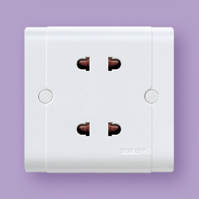 Hongyan switch socket Kangju A series 86 type 220V two-bit two-hole two-hole 22 plug-in four-hole panel