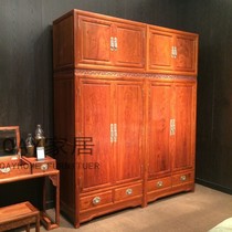 QAY home old elm four-door solid wood wardrobe African rosewood hedgehog rosewood wardrobe New Chinese furniture