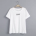 Áo cotton mùa hè 2019 áo phông trắng tay ngắn nữ cotton hoang dã Phiên bản Hàn Quốc của siêu nữ lửa mới - Áo phông áo phông cao cấp Áo phông
