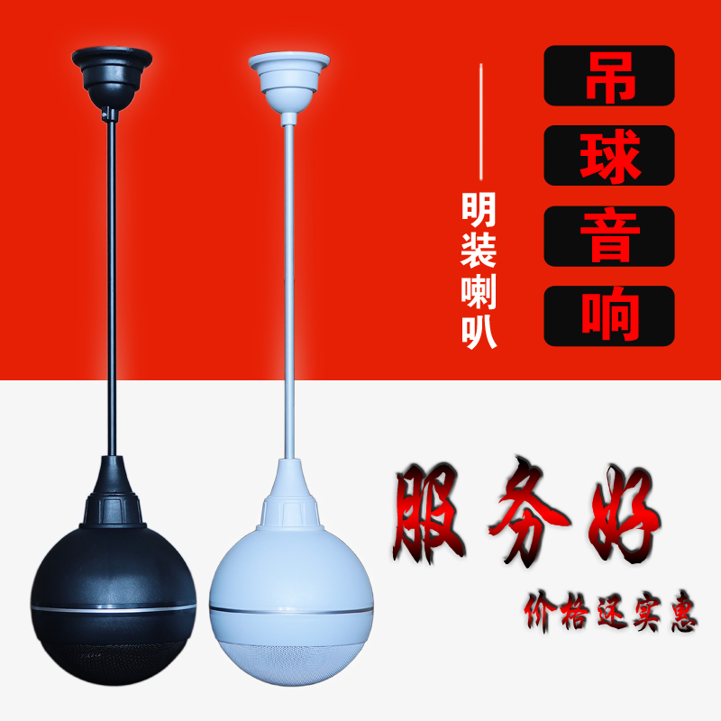 Min Fit Suspended Ceiling Broadcast Suction Top Background Music Coaxial High Bass Pendant Ball Sound Supermarket Horn Speaker 20 W