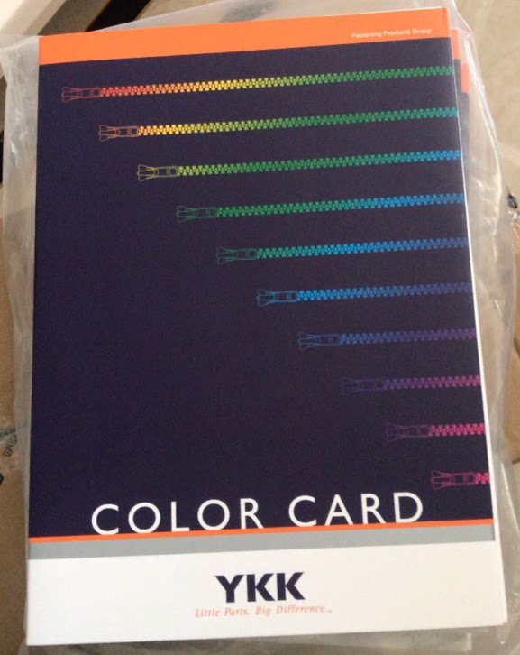 2017 original copyrighted Japanese YKK Raced color card 582 color YKK color card