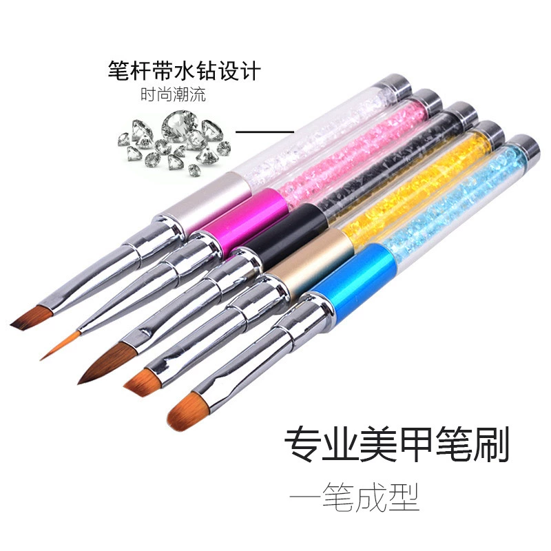 Vẽ móng nghệ thuật Bộ cọ Bút Công cụ Pha lê Khắc Ánh sáng Trị liệu Bút Vẽ Đường Nét Vẽ Gradient Điểm Hoa Bút Rắc Bột Sơn Hoa Bút - Công cụ Nail
