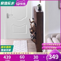 Jiayi ultra-thin shoe cabinet 17cm narrow door overturning door Hall Cabinet solid wood door shoes storage cabinet save space