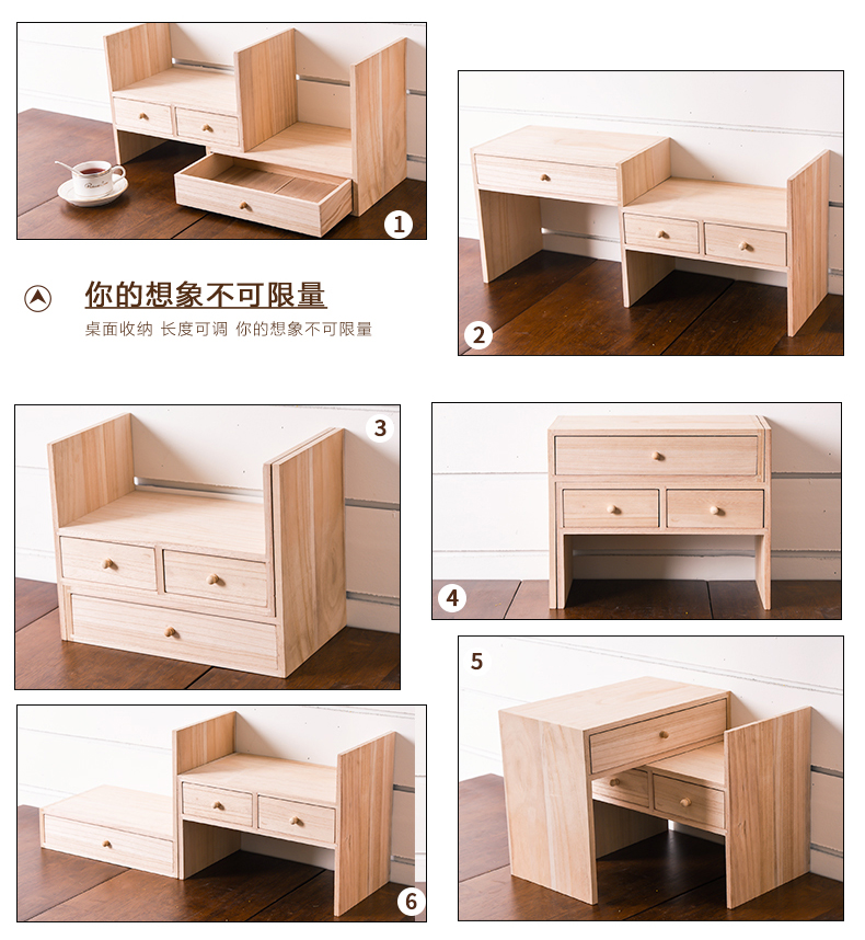 Jiayi gỗ kệ sách nhỏ đơn giản hiện đại đơn giản bàn trẻ em kệ lưu trữ loại bàn học sinh - Kệ kệ để bàn