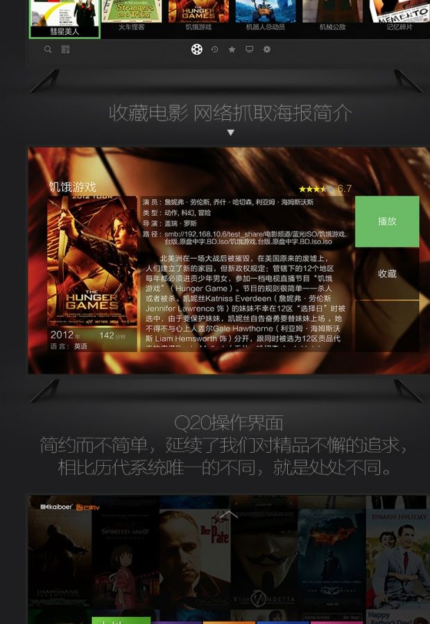Máy nghe nhạc Kaibo Q20 Blu-ray Máy nghe đĩa cứng 4K HDR 10Bit NAS hdmi2.0a âm thanh toàn cảnh - Trình phát TV thông minh cục chia wifi