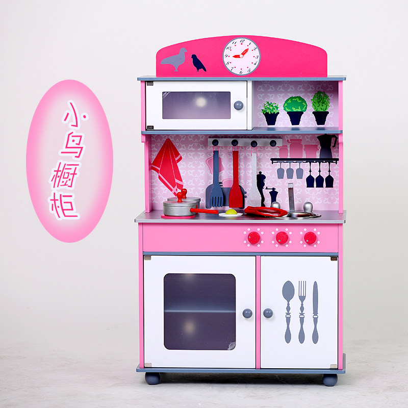 French brand factory early education educational toy simulation home wine toy children's wooden kitchen toy set