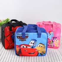 Insulation lunch box bag thickened aluminum film canvas belt rice bag Cartoon cute childrens portable insulation bag Student lunch bag