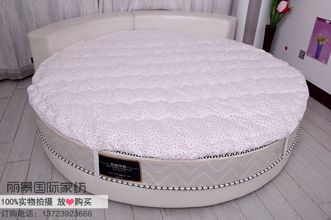 Giường tròn cotton nhíp bông thủ công tùy chỉnh giường tròn nhíp chăn tròn nệm tròn được làm dày nệm lò xo
