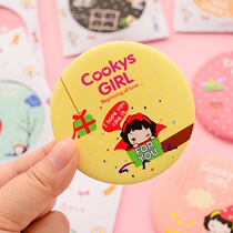 Gift tinplate cute cartoon makeup small Mirror Printing logo gift mirror advertising QR code to customize