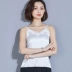 Áo lụa satin yếm nữ hè 2019 mới dành cho nữ ngắn ngắn phiên bản Hàn Quốc của áo sơ mi ren ren mỏng - Cộng với kích thước quần áo quần áo nữ đẹp Cộng với kích thước quần áo
