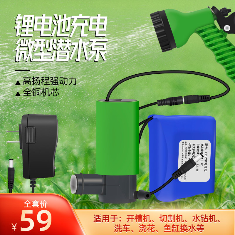 Rechargeable water pump watering artifact watering machine home pastoral portable farmer user outside watering pump 12v watering flowers