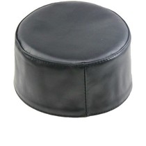 Sheepskin prayer hat genuine leather hat pure black ethnic minority characteristics