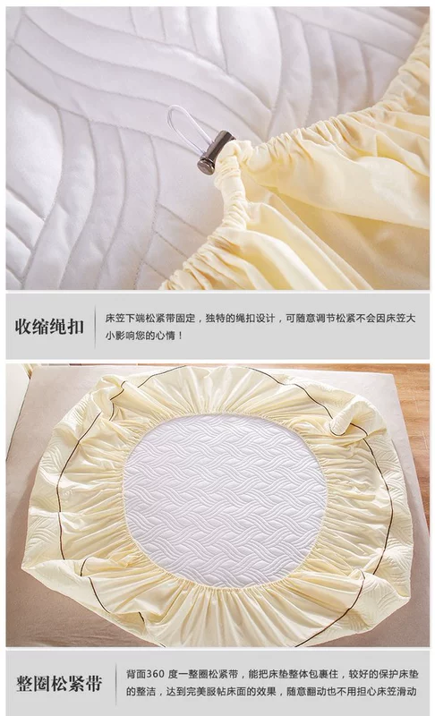 Bông đơn giường bông chống bụi phủ giường chống trượt Simmons bảo vệ phần mỏng 1,8m cộng với nệm bông Ga phủ giường Everon