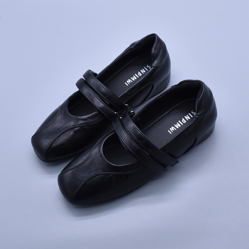 Slightly Flawed~ Spring and Summer New Versatile Double Velcro Soft-Soled Soft-Surface Ballet Flats Mary Jane Sporty Casual Shoes Slightly Flawed~ Spring and Summer New Versatile Double Velcro Soft-Soled Soft-Surface Ballet Flats Mary Jane Sporty Casual Shoes