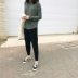 Fat mm hè mới quần cà rốt cỡ lớn quần harem nữ mỏng phần sinh viên Hàn Quốc phiên bản quần lửng 9 điểm giản dị quần harem nữ thu đông Quần Harem