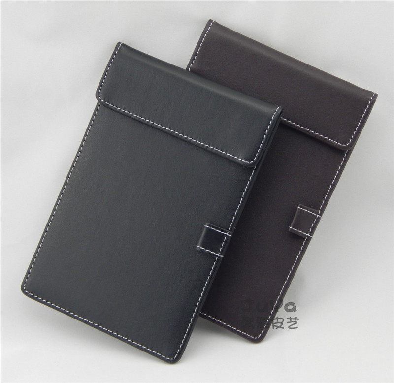 Double Sided Pu Leather Folder Cortical Office Supplies Hotel Guesthouse Convenience Post A4 Writing Board Meeting Clip