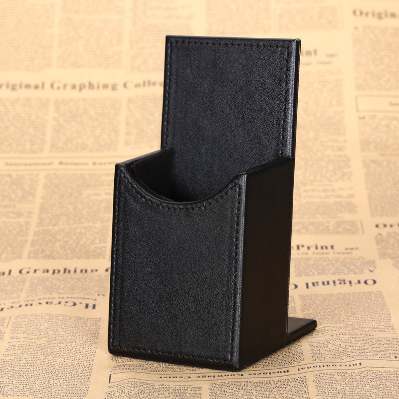 European Business Hotel Room Leather Room Remote Control Box Home Life Remote Control Box Pure Black Line